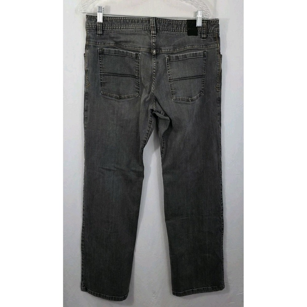 Prana Jeans Mens 34x32 Gray Bridger Straight Leg Washed Organic Cotton Outdoors - Picture 2 of 12